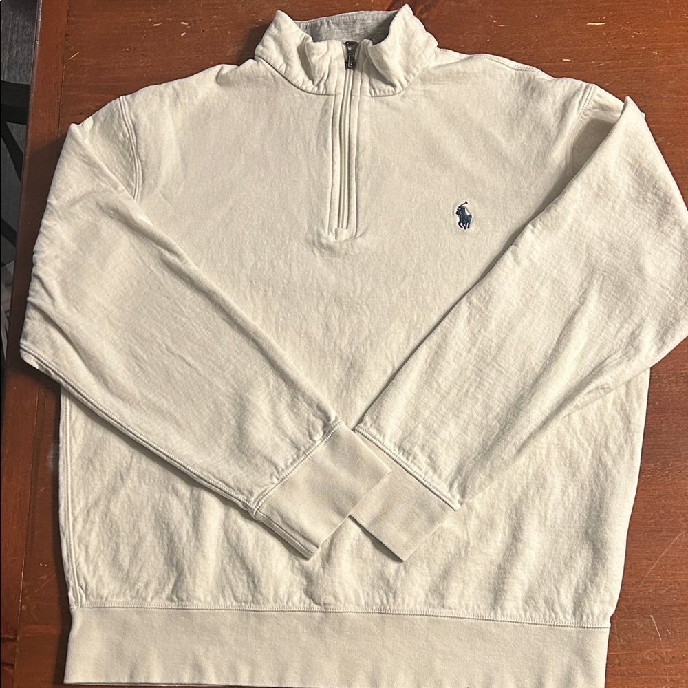 Polo by Ralph Lauren Men's Off-White Zip-Up Sweater
